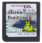 Shiny Hunting DS cartridge featuring shiny Swadloon